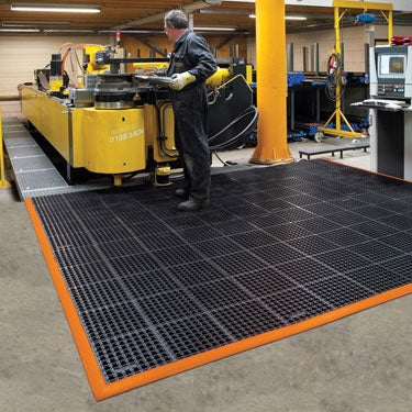  exproyzk Industrial Anti-Fatigue Mat 20mm Thick, Durable Vinyl  Sponge Comfort Mat, Non Slip Waterproof Floor Mats for Warehouses,  Factories, Garages (Color : Black Yellow, Size : 100x100cm) : Industrial &  Scientific