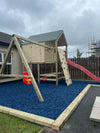 Summer Blue Rubber Chippings - 1000kg Bags for 50m² Coverage