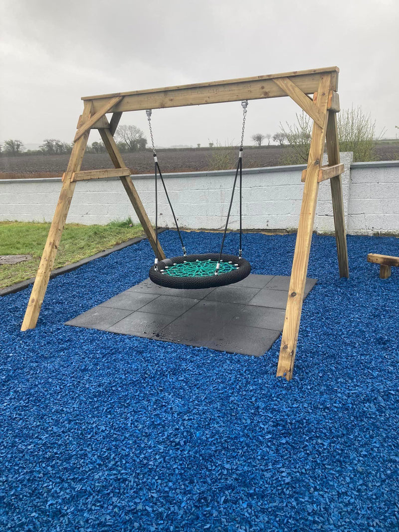 Summer Blue Rubber Chippings - 1000kg Bags for 50m² Coverage