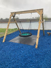 Summer Blue Rubber Chippings - 500kg Bags, Covers 25m² for Large Landscaping Projects