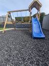 Premium Slate Grey Rubber Chippings - 100kg Bags for 5m² Coverage