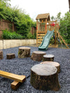 Premium Slate Grey Rubber Chippings - 1000kg Bags for 50m² Coverage