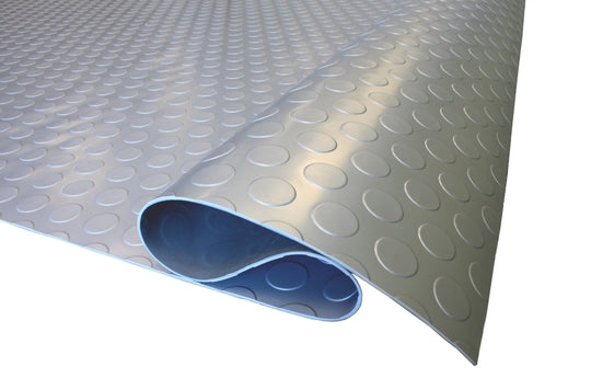 Non-Slip Heavy Duty Rubber Flooring Rolls with Studded Dot Penny Pattern for Maximum Safety Linear Metre