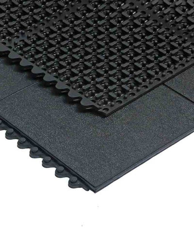 Heavy Duty Safety-Tested Black Playground Tiles for Play Areas