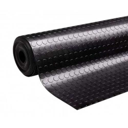 Non-Slip Heavy Duty Rubber Flooring Rolls with Studded Dot Penny Pattern for Maximum Safety Linear Metre