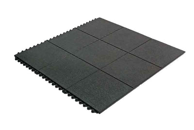 Heavy Duty Safety-Tested Black Playground Tiles for Play Areas